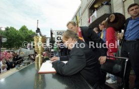 15.06.97 VfB Stuttgart Empfang am Rathaus DFB-Pokal Sieg 1997