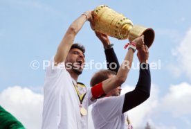 25.05.25 VfB Stuttgart Feier und Autokorso DFB-Pokal Sieg Stuttgart Schlossplatz