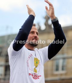 25.05.25 VfB Stuttgart Feier und Autokorso DFB-Pokal Sieg Stuttgart Schlossplatz