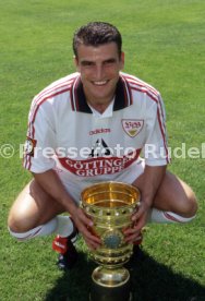 15.07.97 VfB Stuttgart Fototermin DFB-Pokal Sieger 1997