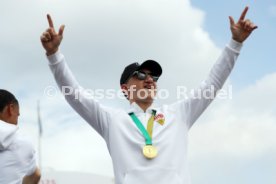 25.05.25 VfB Stuttgart Feier und Autokorso DFB-Pokal Sieg Stuttgart Schlossplatz