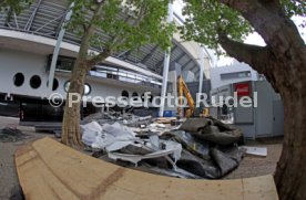 03.06.22 VfB Stuttgart Baggerbiss Umbau Mercedes-Benz Arena Haupttribüne