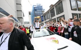 25.05.25 VfB Stuttgart Feier und Autokorso DFB-Pokal Sieg Stuttgart Schlossplatz