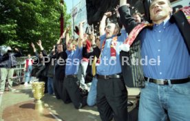 15.06.97 VfB Stuttgart Empfang am Rathaus DFB-Pokal Sieg 1997