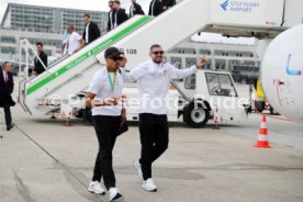 25.05.25 VfB Stuttgart Ankunft Flughafen Stuttgart aus Berlin DFB-Pokal Sieg