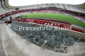 03.06.22 VfB Stuttgart Baggerbiss Umbau Mercedes-Benz Arena Haupttribüne