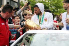 25.05.25 VfB Stuttgart Feier und Autokorso DFB-Pokal Sieg Stuttgart Schlossplatz