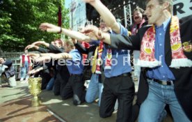 15.06.97 VfB Stuttgart Empfang am Rathaus DFB-Pokal Sieg 1997