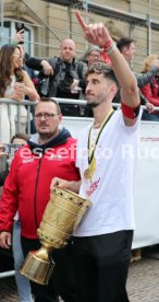 25.05.25 VfB Stuttgart Feier und Autokorso DFB-Pokal Sieg Stuttgart Schlossplatz
