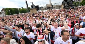 25.05.25 VfB Stuttgart Feier und Autokorso DFB-Pokal Sieg Stuttgart Schlossplatz