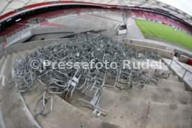 03.06.22 VfB Stuttgart Baggerbiss Umbau Mercedes-Benz Arena Haupttribüne