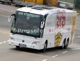 25.05.25 VfB Stuttgart Ankunft Flughafen Stuttgart aus Berlin DFB-Pokal Sieg