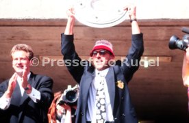17.05.1992 VfB Stuttgart Meisterschaft Empfang im Stadion