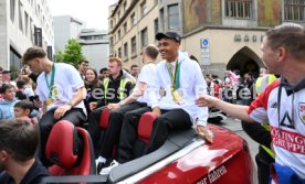 25.05.25 VfB Stuttgart Feier und Autokorso DFB-Pokal Sieg Stuttgart Schlossplatz