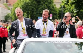 25.05.25 VfB Stuttgart Feier und Autokorso DFB-Pokal Sieg Stuttgart Schlossplatz