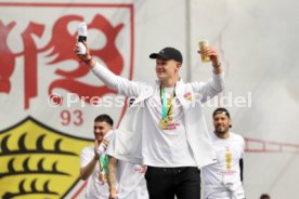 25.05.25 VfB Stuttgart Feier und Autokorso DFB-Pokal Sieg Stuttgart Schlossplatz