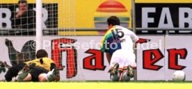 VfL Bochum-VfB Stuttgart 3:3 li. Franz Wohlfahrt re. Andreas Zeyer Foto Rudel