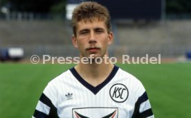 30.07.90 Karlsruher SC Fototermin Saison 1990/1991
