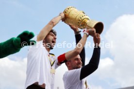 25.05.25 VfB Stuttgart Feier und Autokorso DFB-Pokal Sieg Stuttgart Schlossplatz