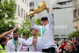 25.05.25 VfB Stuttgart Feier und Autokorso DFB-Pokal Sieg Stuttgart Schlossplatz