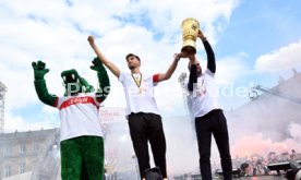 25.05.25 VfB Stuttgart Feier und Autokorso DFB-Pokal Sieg Stuttgart Schlossplatz