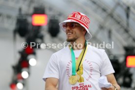 25.05.25 VfB Stuttgart Feier und Autokorso DFB-Pokal Sieg Stuttgart Schlossplatz