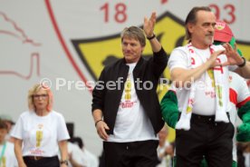 25.05.25 VfB Stuttgart Feier und Autokorso DFB-Pokal Sieg Stuttgart Schlossplatz
