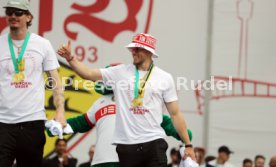 25.05.25 VfB Stuttgart Feier und Autokorso DFB-Pokal Sieg Stuttgart Schlossplatz