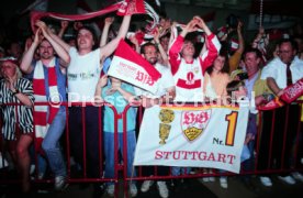 16.05.1992 VfB Stuttgart Meisterschaft Empfang Flughafen