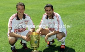 15.07.97 VfB Stuttgart Fototermin DFB-Pokal Sieger 1997