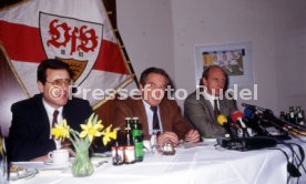 16.01.90 VfB Stuttgart PK Vorstellung Manager Hoene&szlig;