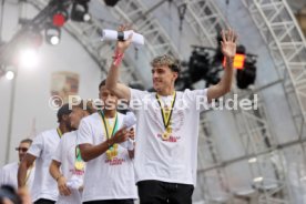 25.05.25 VfB Stuttgart Feier und Autokorso DFB-Pokal Sieg Stuttgart Schlossplatz