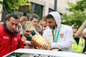 25.05.25 VfB Stuttgart Feier und Autokorso DFB-Pokal Sieg Stuttgart Schlossplatz
