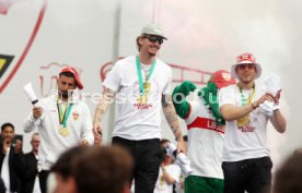25.05.25 VfB Stuttgart Feier und Autokorso DFB-Pokal Sieg Stuttgart Schlossplatz