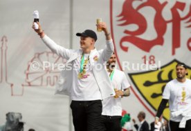 25.05.25 VfB Stuttgart Feier und Autokorso DFB-Pokal Sieg Stuttgart Schlossplatz