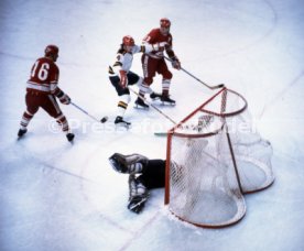 Olympia 1976 Eishockey Polen - BR Deutschland