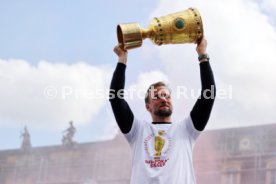25.05.25 VfB Stuttgart Feier und Autokorso DFB-Pokal Sieg Stuttgart Schlossplatz