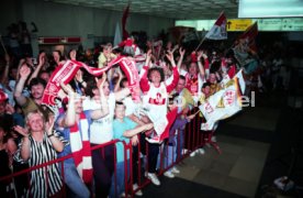 16.05.1992 VfB Stuttgart Meisterschaft Empfang Flughafen