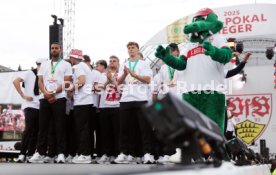 25.05.25 VfB Stuttgart Feier und Autokorso DFB-Pokal Sieg Stuttgart Schlossplatz