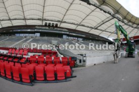 03.06.22 VfB Stuttgart Baggerbiss Umbau Mercedes-Benz Arena Haupttribüne