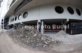 03.06.22 VfB Stuttgart Baggerbiss Umbau Mercedes-Benz Arena Haupttribüne