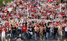 Deutscher Meister 2007, VfB Stuttgart, Fans vom Stadion in die Innenstadt.
