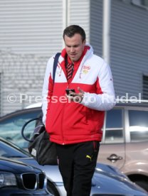 VfB Stuttgart Abflug Kurztrainingslager Mallorca am Flughafen Stuttgart