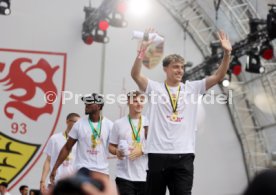 25.05.25 VfB Stuttgart Feier und Autokorso DFB-Pokal Sieg Stuttgart Schlossplatz