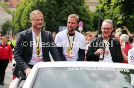 25.05.25 VfB Stuttgart Feier und Autokorso DFB-Pokal Sieg Stuttgart Schlossplatz