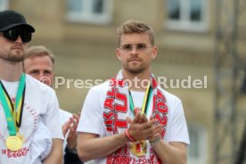 25.05.25 VfB Stuttgart Feier und Autokorso DFB-Pokal Sieg Stuttgart Schlossplatz