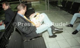 13.06.97 VfB Stuttgart Abflug Berlin DFB-Pokal Finale 1997
