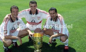 15.07.97 VfB Stuttgart Fototermin DFB-Pokal Sieger 1997
