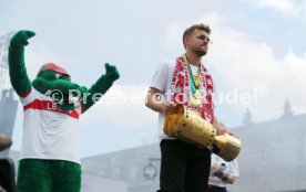 25.05.25 VfB Stuttgart Feier und Autokorso DFB-Pokal Sieg Stuttgart Schlossplatz