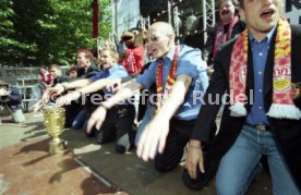 15.06.97 VfB Stuttgart Empfang am Rathaus DFB-Pokal Sieg 1997